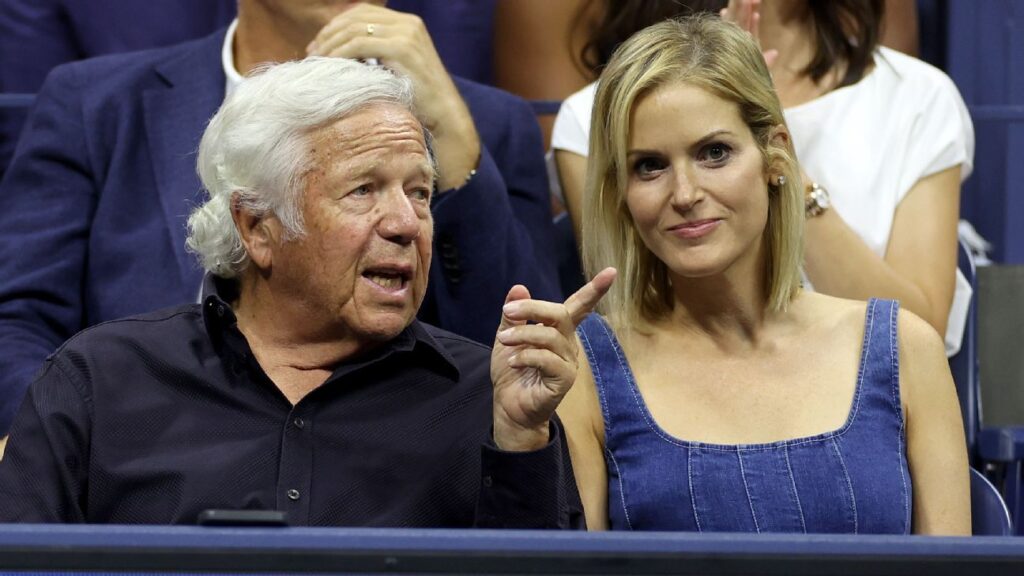 Patriots owner Robert Kraft playfully suggests to Taylor Swift that instead of Travis Kelce, she should have been dating New England legend Rob Gronkowski, stating, ‘He’s better looking…