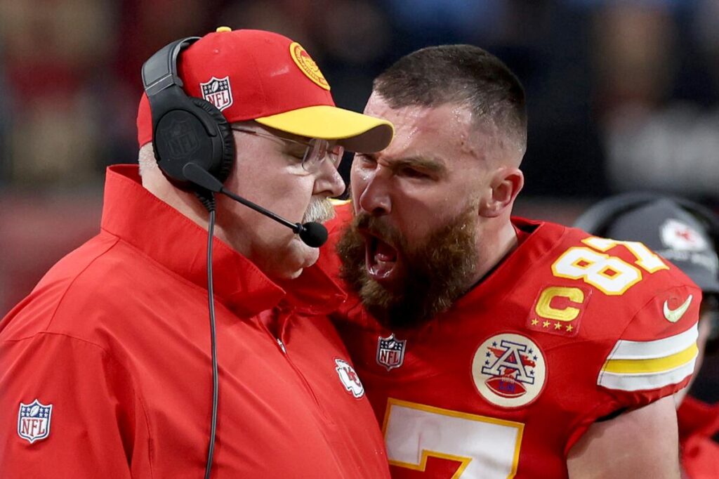 Travis Kelce’s emotional outburst regarding coach Andy Reid’s contract extension: “I’m not playing for anybody else but Big Red. I’ll quit once…