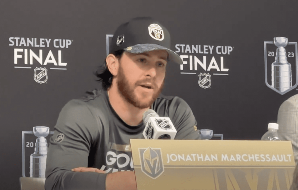 Done deal: Vegas Golden Knights forward Jonathan Marchessault, who netted a career-high 42 goals this season, revealed that he has not yet discussed a new contract with the team and….