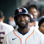 Houston Astros received their AL Championship rings before they faced the Los Angles Angels of Anaheim, Monday,