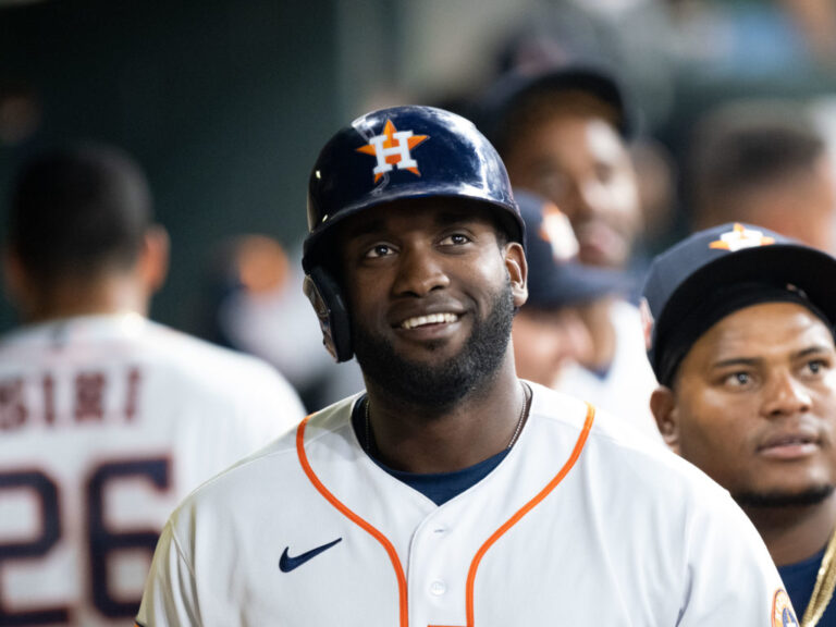 Houston Astros received their AL Championship rings before they faced the Los Angles Angels of Anaheim, Monday,